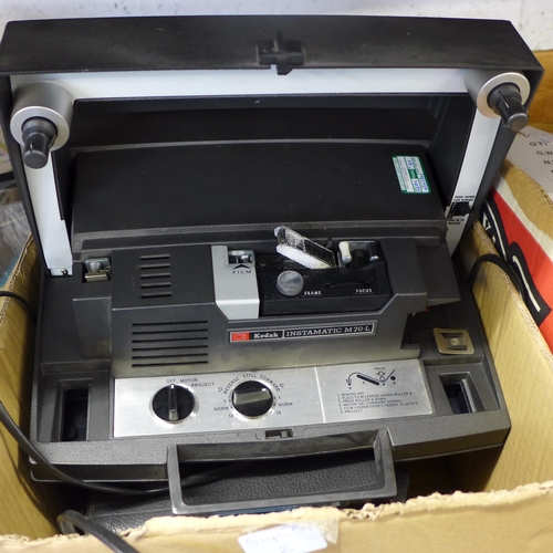 2225 - Kodak Instamatic M70-L movie projector. Instamatic movie light, model N, Kodak Instamatic M5 movie c... 