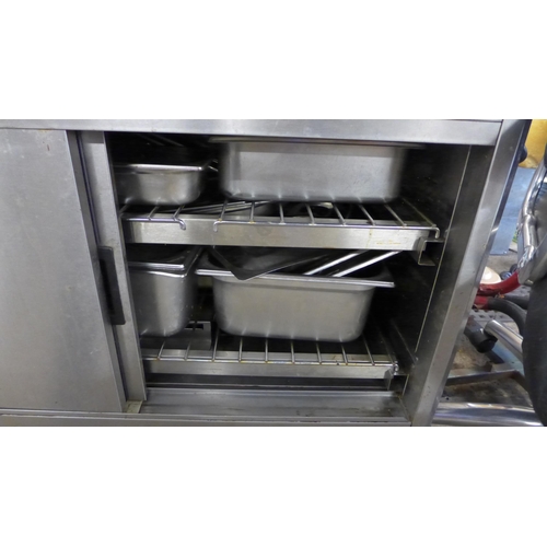 2315 - Lincat stainless steel commercial food warmer/heater - W - with qty. of shelving and stainless inner... 