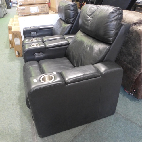 3042 - Bradley Leather Electric Recliner With Drink Holders And USB/Plug Sockets , Original RRP £399.99 + v... 