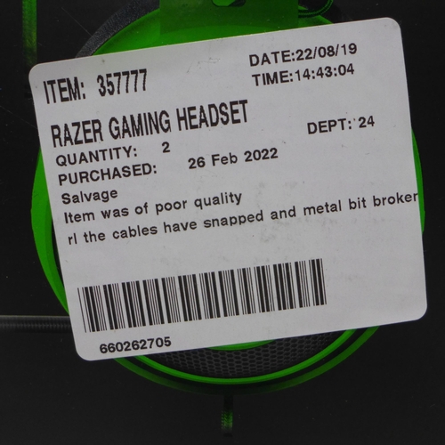 3082 - Razer Gaming Headset     Kraken Green              (268-131)   * This lot is subject to vat