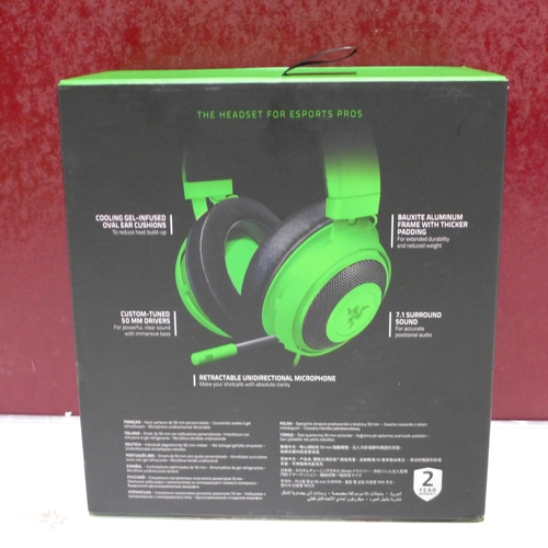 3082 - Razer Gaming Headset     Kraken Green              (268-131)   * This lot is subject to vat