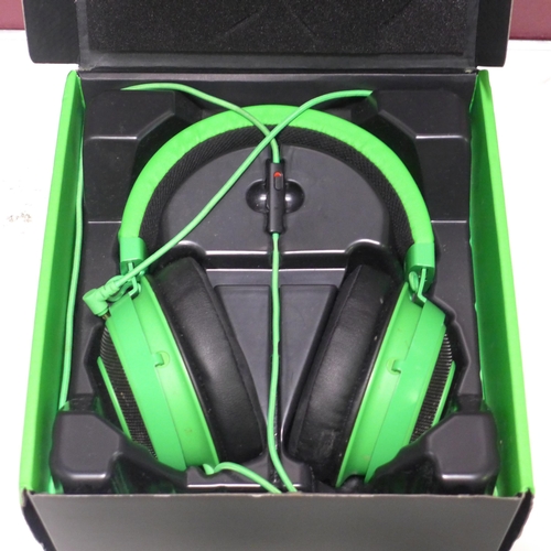 3083 - Razer Gaming Headset     Kraken Green              (268-132)   * This lot is subject to vat