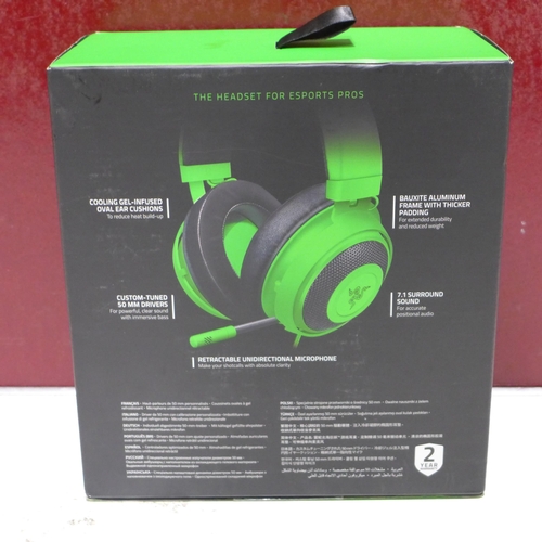 3083 - Razer Gaming Headset     Kraken Green              (268-132)   * This lot is subject to vat