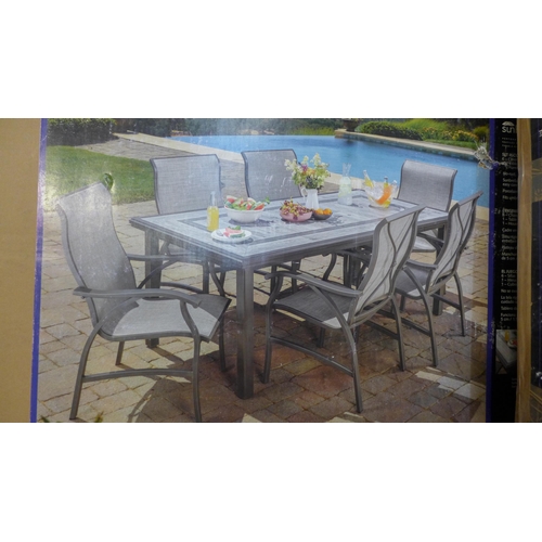 1487 - Sv Hayden 7Pc Sling Dining (Standard Chairs) , Original RRP £833.33 + vat - factory sealed (4140-4) ... 