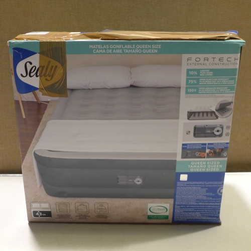 3165 - Sealy Fortech Airbed     W/ Built In Pump  (268-168)   * This lot is subject to vat