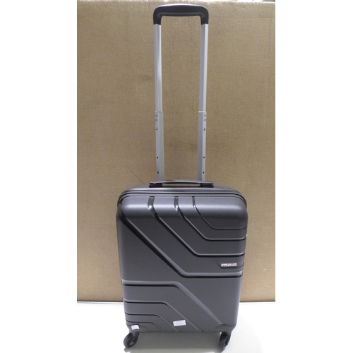 3177 - At Black Jetdriver Carryon 55Cm  Wheel Spinner Case Hs   /P15 (268-134)   * This lot is subject to v... 