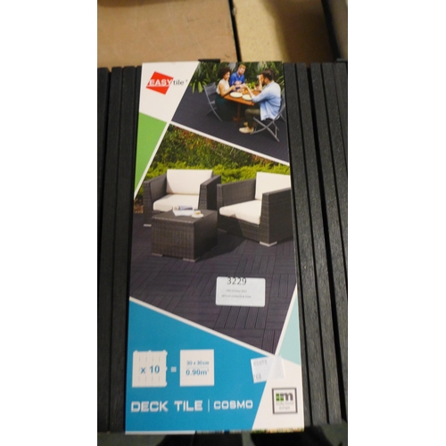 3229 - Pack Of Easy Tile Deck Tiles (Cosmo  Graphite)(268-92)   * This lot is subject to vat