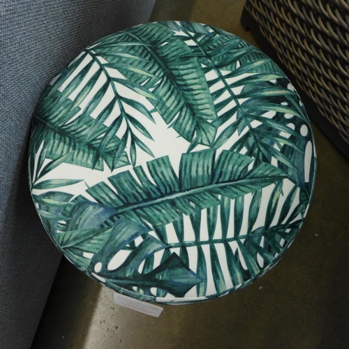 1303 - An upholstered palm design foot stool