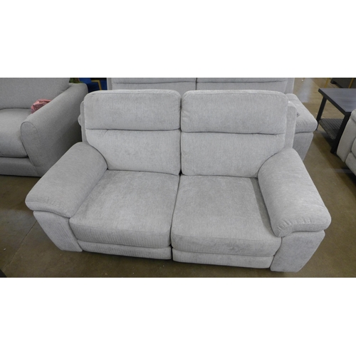 1375 - Grace Slvr Fabric 2 Str  Recliner Fabric   , Original RRP £816.66 + vat (4148-8)   * This lot is sub... 