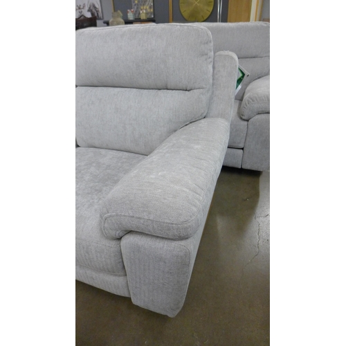 1375 - Grace Slvr Fabric 2 Str  Recliner Fabric   , Original RRP £816.66 + vat (4148-8)   * This lot is sub... 