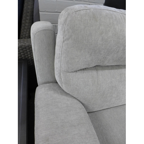 1376 - Grace Slvr Fabric 2 Str  Recliner Fabric  , Original RRP £816.66 + vat  ( 4147-9)  * This lot is sub... 