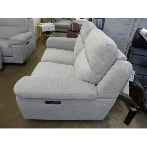 1376 - Grace Slvr Fabric 2 Str  Recliner Fabric  , Original RRP £816.66 + vat  ( 4147-9)  * This lot is sub... 