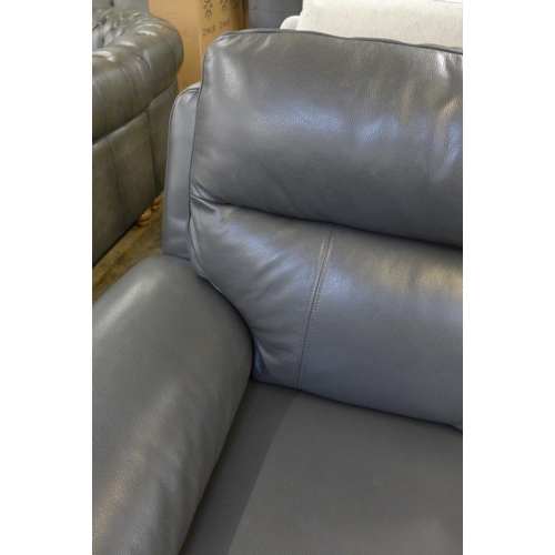 1410 - Grace Grey Leather 2 Seatpower Recliner  , Original RRP £891.66 + vat  ( 4147-5)  * This lot is subj... 