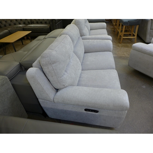 1433 - Grace Slvr Fabric 2 Str  Recliner Fabric  , Original RRP £816.66 + vat  ( 4147-10)  * This lot is su... 