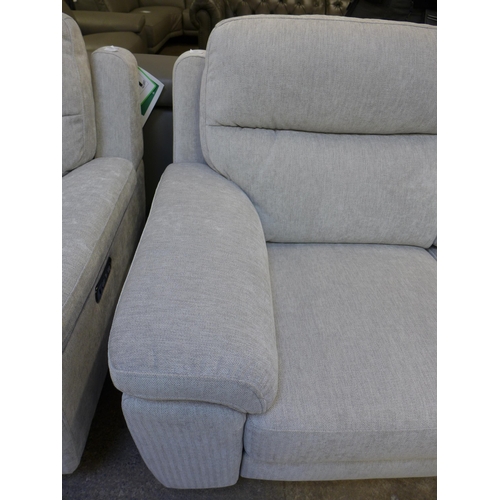 1434 - Grace Slvr Fabric 2 Str  Recliner Fabric , Original RRP £816.66 + vat  ( 4147-39)  * This lot is sub... 