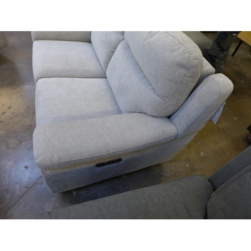 1434 - Grace Slvr Fabric 2 Str  Recliner Fabric , Original RRP £816.66 + vat  ( 4147-39)  * This lot is sub... 