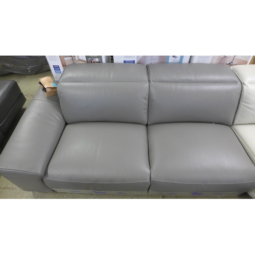 1521 - Grey Corner Leather 2Pc Sectional - Summer Fy21, Original RRP £ 2083.33 + vat (4142-1) * This lot is... 