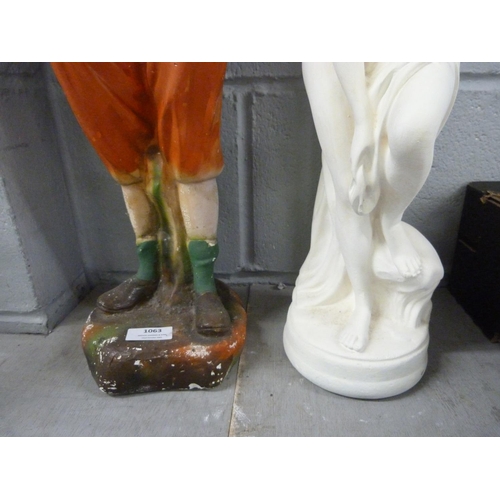 1063 - Two large ornamental figures, a/f **PLEASE NOTE THIS LOT IS NOT ELIGIBLE FOR POSTING AND PACKING**