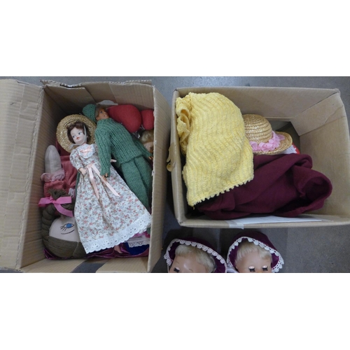 1066 - A collection of dolls including two Tiny Tears