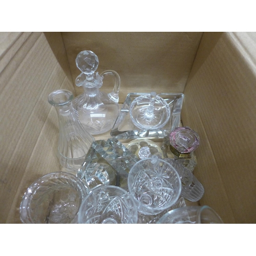 1068 - A collection of glassware including pots **PLEASE NOTE THIS LOT IS NOT ELIGIBLE FOR POSTING AND PACK... 