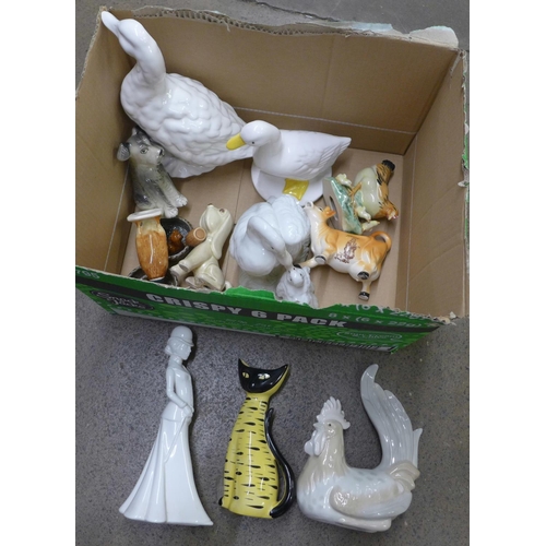 1084 - A collection of animal figures including one Beswick and Sylvac **PLEASE NOTE THIS LOT IS NOT ELIGIB... 