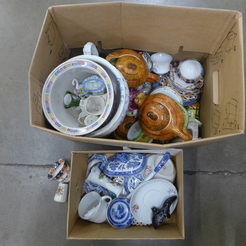 1098 - A collection of china including cottage ware style, blue and white, etc. **PLEASE NOTE THIS LOT IS N... 