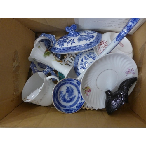 1098 - A collection of china including cottage ware style, blue and white, etc. **PLEASE NOTE THIS LOT IS N... 