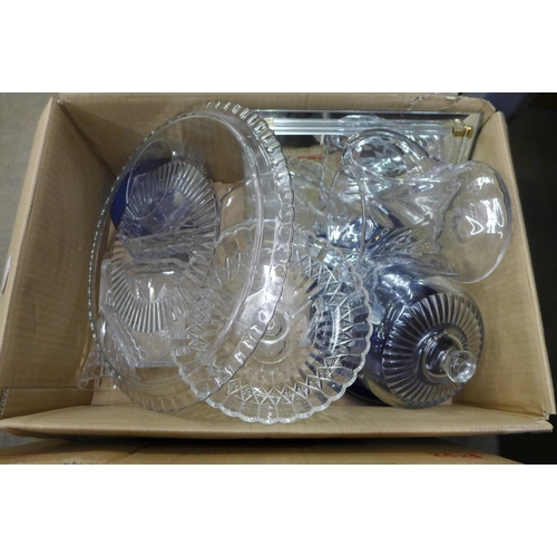 1100 - A collection of glassware including bowls, cake stands, etc. **PLEASE NOTE THIS LOT IS NOT ELIGIBLE ... 