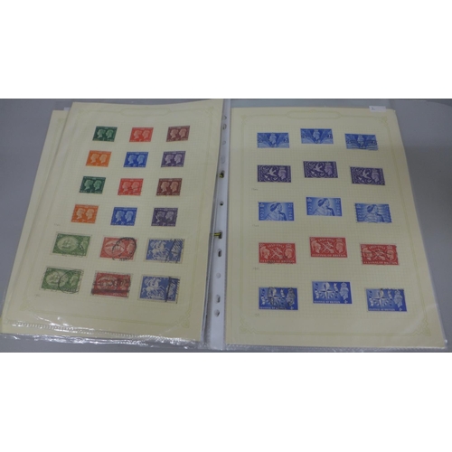 647 - Stamps; GB King George VI mint and used stamps and postal history, includes all three £1 values