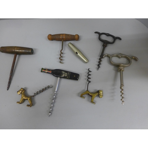 649 - A collection of corkscrews including novelty and advertising, Bass and VAT 09