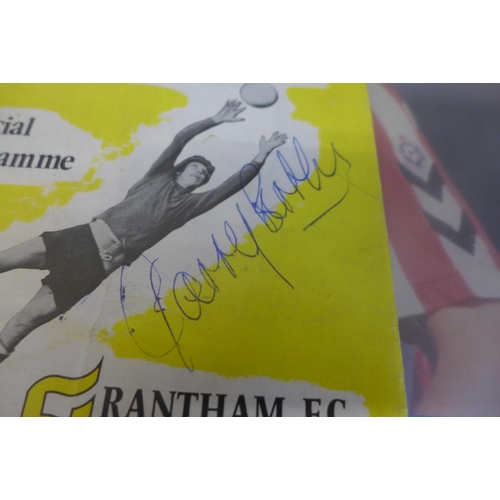 683 - Football memorabilia; football autographs in file, includes Terry Butcher, Gordon Durie, Jimmy Case,... 