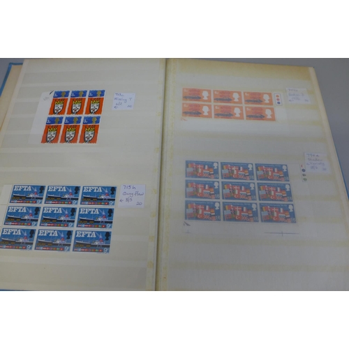 710 - Stamps; an album of GB listed errors (36), often in positional blocks