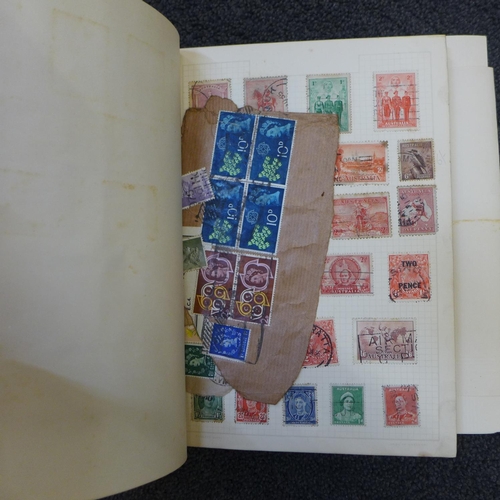 744 - A collection of stamps and stamp albums