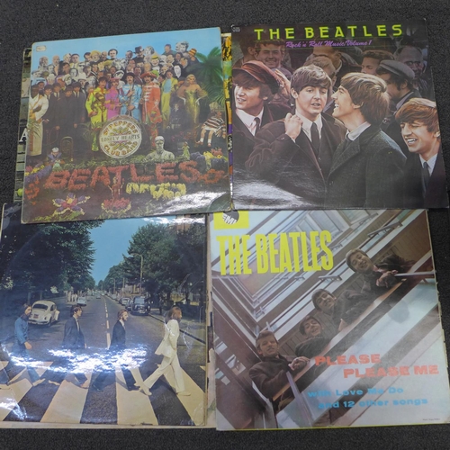 747 - A collection of LP records including The Beatles, Led Zeppelin, Buddy Holly, etc.