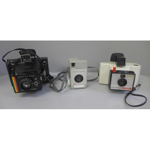 759 - Two Polaroid Land cameras and a Kodak camera