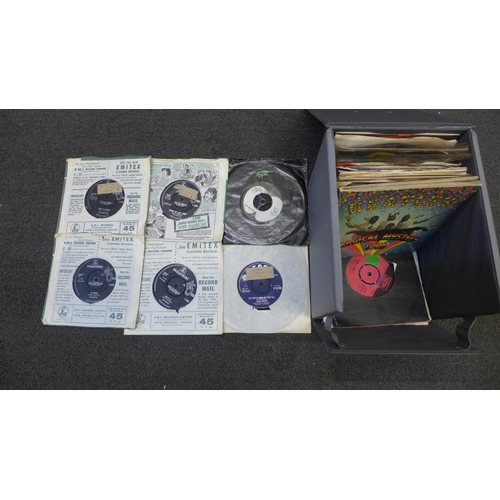 773 - A collection of 45rpm singles; 1950's to 1980's including The Beatles, The Hollies, The Animals, var... 