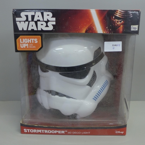 777 - A Star Wars Stormtrooper 3D Deco Light, boxed