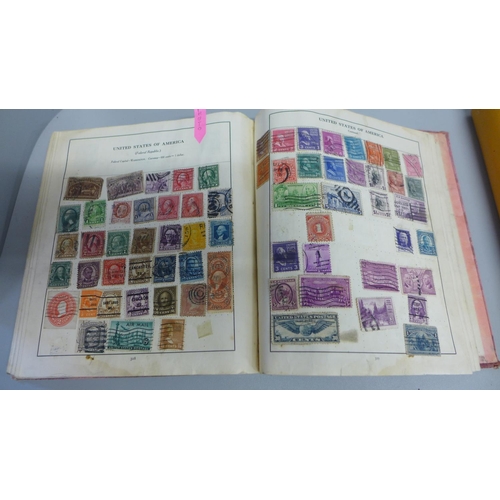 780 - Three stamp albums, GB, Australia, Canada and world stamps, etc.