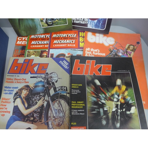 783 - A collection of over 30 Motorcycle Enthusiast magazines, 1970's and 80's