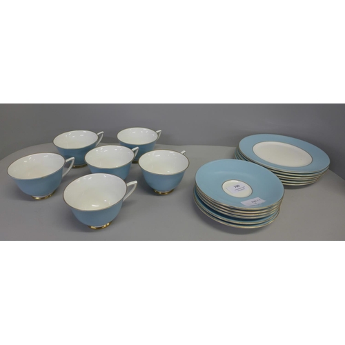 786 - A six setting Royal Doulton tea set, six side plates, six cups and six saucers