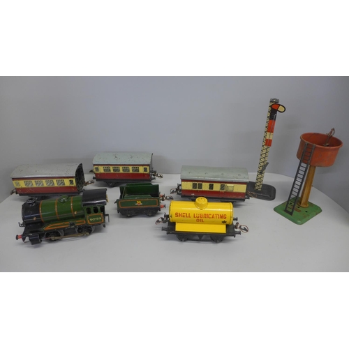 788 - A collection of Hornby 0 gauge model rail