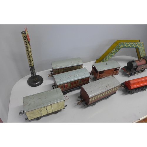 794 - A collection of Hornby 0 gauge model rail