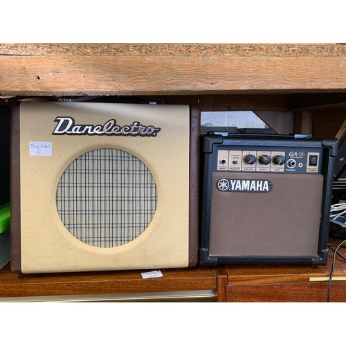 2278 - Yamaha GA10 and Danelectro nifty fifty vintage style practice amplifiers/guitar amps