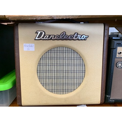 2278 - Yamaha GA10 and Danelectro nifty fifty vintage style practice amplifiers/guitar amps