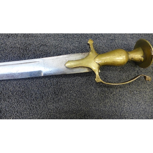 816 - A reproduction sword with scabbard and an Indian sword