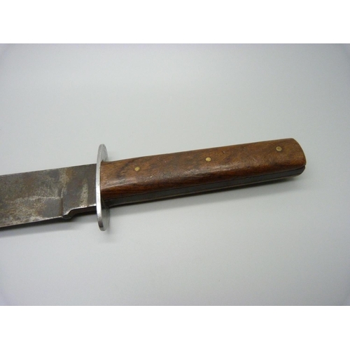 827 - A Bowie knife, no scabbard, marked Original Bowie Knife, 33cm