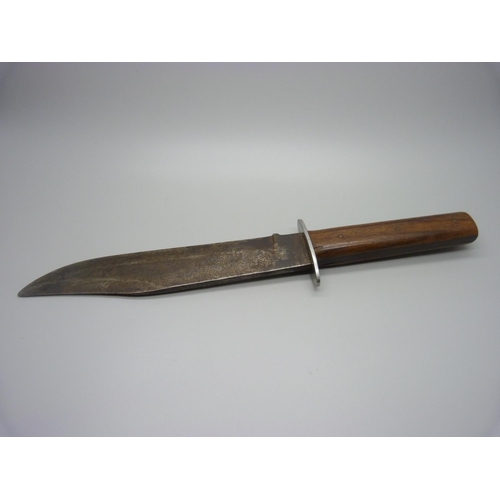 827 - A Bowie knife, no scabbard, marked Original Bowie Knife, 33cm