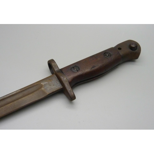 831 - A bayonet with scabbard