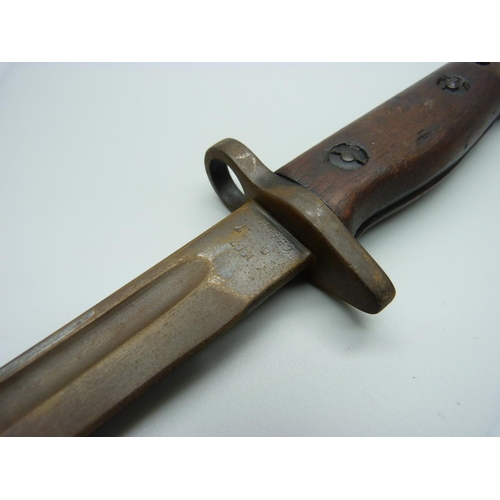 831 - A bayonet with scabbard