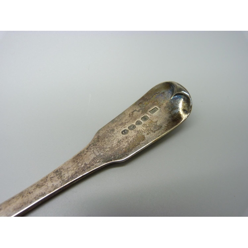 840 - A George IV pierced silver fish slice, London 1825, 160g